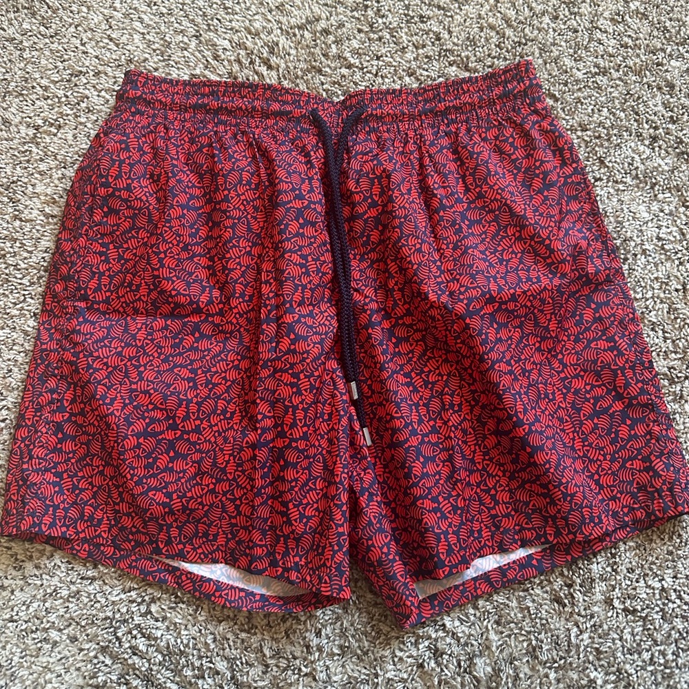 Vilebrequin Men’s Swimsuit | Size: XL | Navy & Red | 6.5” Inseam
